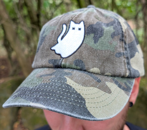 Ghost Cat embroidered cap CAMO