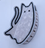 Ghost Cat hair claw clip
