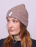 Oatmeal Ghost Cat embroidered beanie