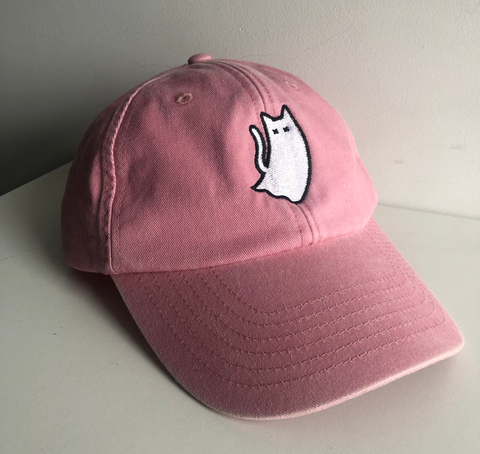 Ghost Cat embroidered cap *PINK*