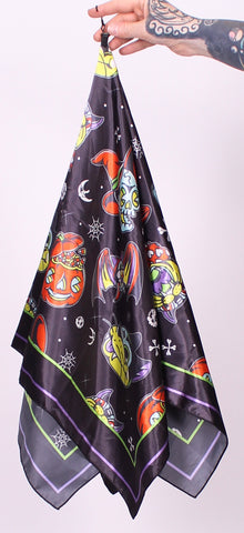 All Hallows satin head scarf