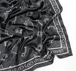 Ghost Cat satin head scarf